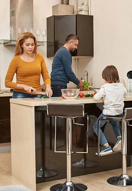 family kitchen countertops